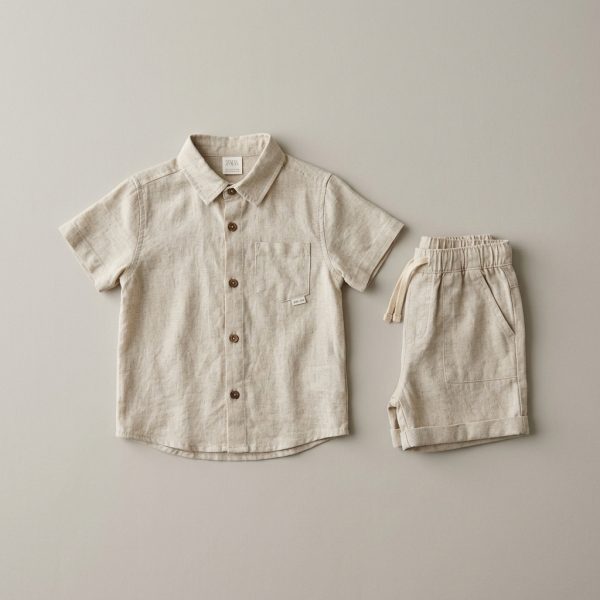 Premium Natural Linen Two-Piece Set