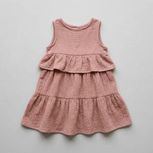 Minimalist Muslin Tiered Dress