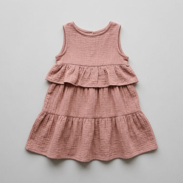 Minimalist Muslin Tiered Dress